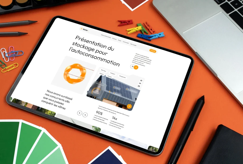 site vitrine - entreprise panneaux solaires